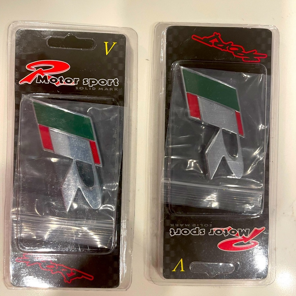 Motor sport solid mark green red silver color/ NWOT